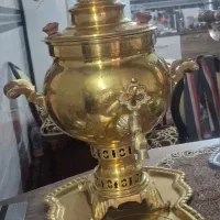 سماور زغالی ۵ لیتری با قوری و سینی