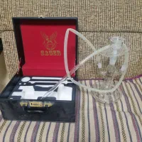 قلیون شیشه‌ای شارجه و تنه شیشه ای شاه عباسی