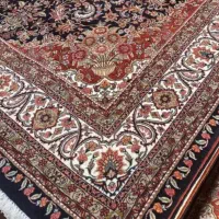 فرش افشار درجه یک زمینه سرمه ای