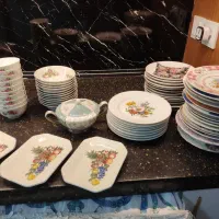 نعلبکی بشقاب کفگیر ملاقه گلسرخی دیوارکوب|حراج|اصفهان, شهرک کاوه|دیوار