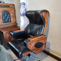 میز مدیریت 05 صندلی جک/ نیم ست مبل اداری/ کتابخانه|دفتر کار|کرمانشاه, |دیوار