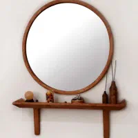 آینه قاب چوبی دایره ای و قدی|آینه|ارومیه, |دیوار