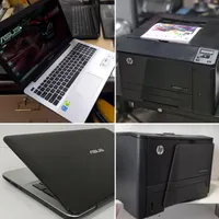 لپتاپ asus و پرینتر لیزری رنگی