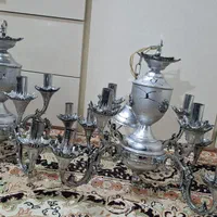 دوعددلوستر۴شاخه ۸شعله برنز