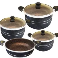 سرویس قابلمه و تابه لانه زنبوری 7 پارچه هلنا