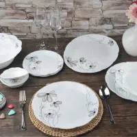 اوپال دسینی  ۲۶ پارچه  طرح شارلوت (لاله سیاه)