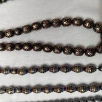 تسبیح دست ساز برنجی دانه خرما بسیار زیبا