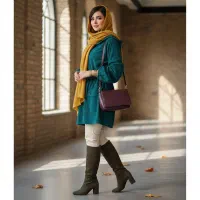 مانتو مخمل کبریتی زنانه دخترانه|لباس|لردگان, |دیوار