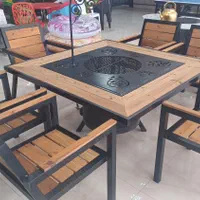 میز و صندلی آتشدان باغ ویلا آتشکده گازی مدل پرشین