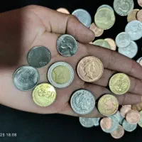 100 عدد سکه خارجی آمریکا انگلیس و ...|کلکسیون سکه، تمبر، اسکناس|بم, |دیوار