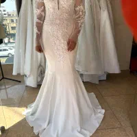 لباس عروس دانتل فرانسه دستدوز مدل اروپایی گول تکین|لباس|ارومیه, |دیوار