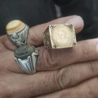 انگشتر قاجاری اصل ودو انگشتر دستساز نقره عیار بالا