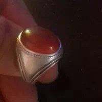 انگشتر عقیق .مهره سلیمانی