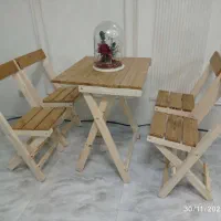 تولید میز و صندلی چوبی مسافرتی