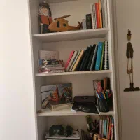 کتابخانه ۴ طبقه با کمد و کشو از جنس ملامینه سفید|کتابخانه، شلف، قفسه‌های دیواری|مشهد, کوثر|دیوار
