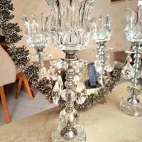 آینه و شمعدان آبکاری نقره