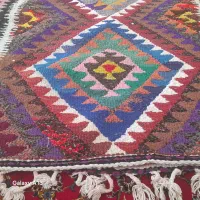 گلیم دست بافت قدیمی|گلیم، جاجیم، گبه|کرمانشاه, |دیوار