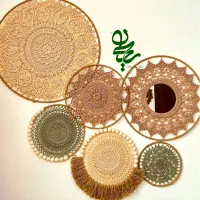 دکوری،آیینه،تابلو،قلاب بافی،ماندالا