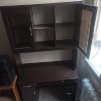 میز تحریر کامپیوتر کتابخانه درب شیشه‌/ صندلی جکدار|میز تحریر و کامپیوتر|تهران, فاطمی|دیوار