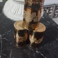 لیوان دکوری طلا کوب