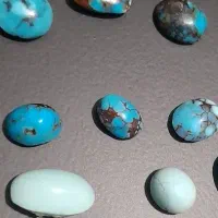 سنگ فیروزه عنکبوتی نیشابور معدنی اصلی
