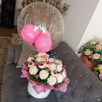 باکس گل مصنوعی با عروسک و بادکنک|گل مصنوعی|ارومیه, |دیوار