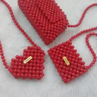 ست های سه تیکه کیف های مرواریدی|کیف، کفش، کمربند|قم, بنیاد|دیوار