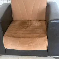مبل ۷ نفره چرم و پارچه تخت شو|مبلمان خانگی و میز عسلی|اصفهان, خواجو|دیوار