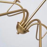 لوستر مدرن وکتور ۶ شاخه فلزی مشکی|لوستر و چراغ آویز|تهران, نیروی هوایی (پیروزی)|دیوار