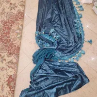 پرده توری بهمراه گوشواره و کناره