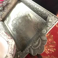 سرویس چینی ۱۲ نفره و سینی استیل|ظروف سرو و پذیرایی|تهران, خاوران|دیوار