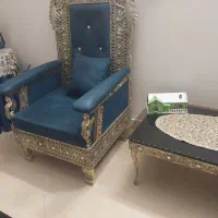 مبل ۷نفره برنز ومیز تلویزیون|مبلمان خانگی و میز عسلی|پرند, فاز ۳|دیوار