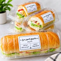 ساندویچ ژامبون مرغ ۶۰ درصد تازه و خوشمزه