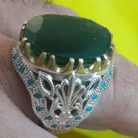 انگشتر نقره یشم کلکسیونی