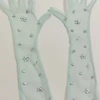 دستکش توری سنگدوزی شده