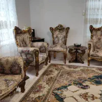 مبل استیل ۹ نفره سالم به همراه عسلی و جلو مبلی