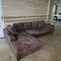 مبل L شکل قهوه ای|مبلمان خانگی و میز عسلی|تهران, گلاب دره|دیوار