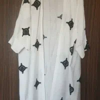 مانتوی نخی طرح دار