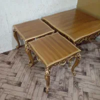 میز عسلی استیل طلائی