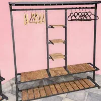 داریز رخت اویز وسط طبقه رگال دار قفسه سر پیشخوان