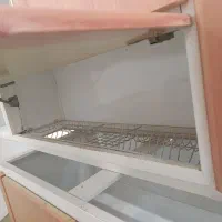 کابینت آشپزخانه فلزی با درب روکش طرح چوب رنگ روشن|مصالح و تجهیزات ساختمان|لنجان, |دیوار