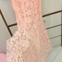 لباس مجلسی صورتی گیپور قیمت مناسب|لباس|همدان, |دیوار