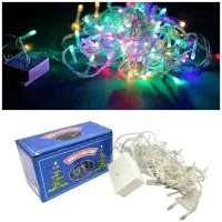 ریسه ده متری سوزنی هفت رنگ RGB - آفتابی - سفید