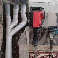 کنده کاری با پیکور  ولوله کشی فاضلاب وآب وکاشیکاری