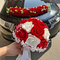 گلکاری ماشین عروس طبیعی و مصنوعی