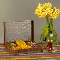 جعبه پذیرایی مدل سراج مناسب آجیل و دمنوش