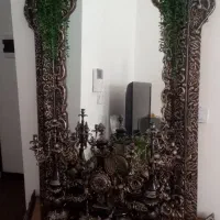 اینه شمعدان چوبی