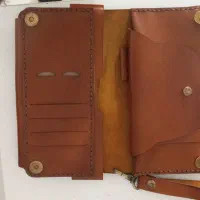 کیف پول چرم طبیعی دست دوز