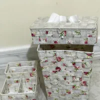 ست دستمال کاغذی و سطل اشغال استند ارایشی|صنایع دستی و سایر لوازم تزئینی|تهران, هفده شهریور|دیوار