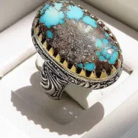 انواع فیروزه نیشابوری وغیره دستساز ونقره